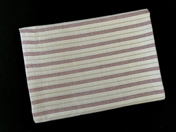 [Des5 Combo 1] Cotton Stripe Slub Two Tone Maroon L.140